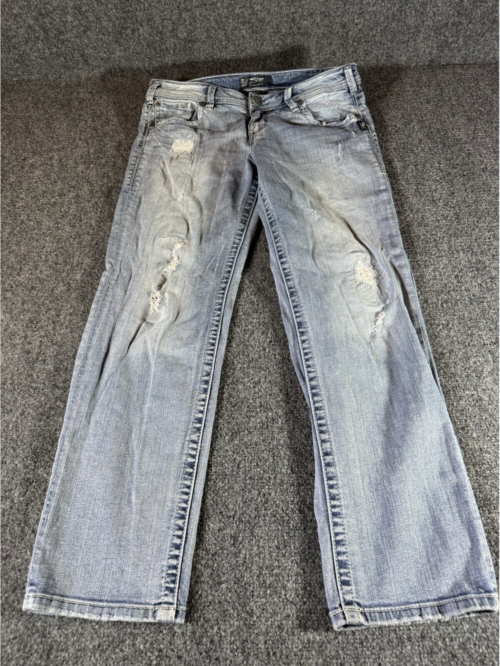 Silver Blue Denim Women's Jeans SAM BOYFRIEND Size W 30 / L 28